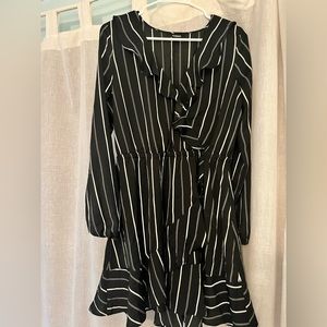 Long sleeve wrap dress